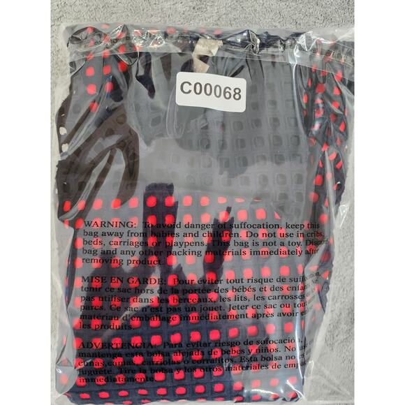 Banana Republic Sleeveless Eyelet Fit & Flare Dress Size 14 Red Blue Overlay - Picture 9 of 9